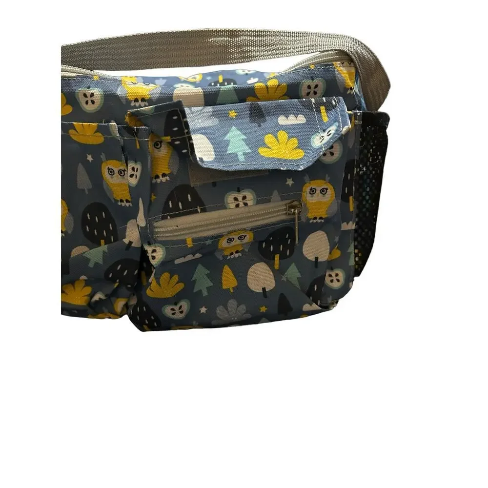 Adjustable Stroller Bag/organizer, multi pocket, owl themed